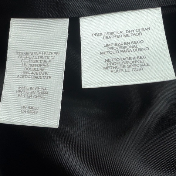 Jones New York Genuine Leather Jacket Black Zip Front Plus Size 3X - Picture 7 of 7